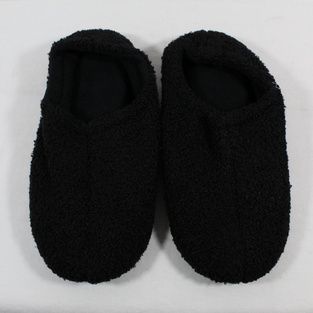 HomeTop Women's Fuzzy Curly Fur Memory Foam Slippers - Black 10.5 US / 41.5 EU
